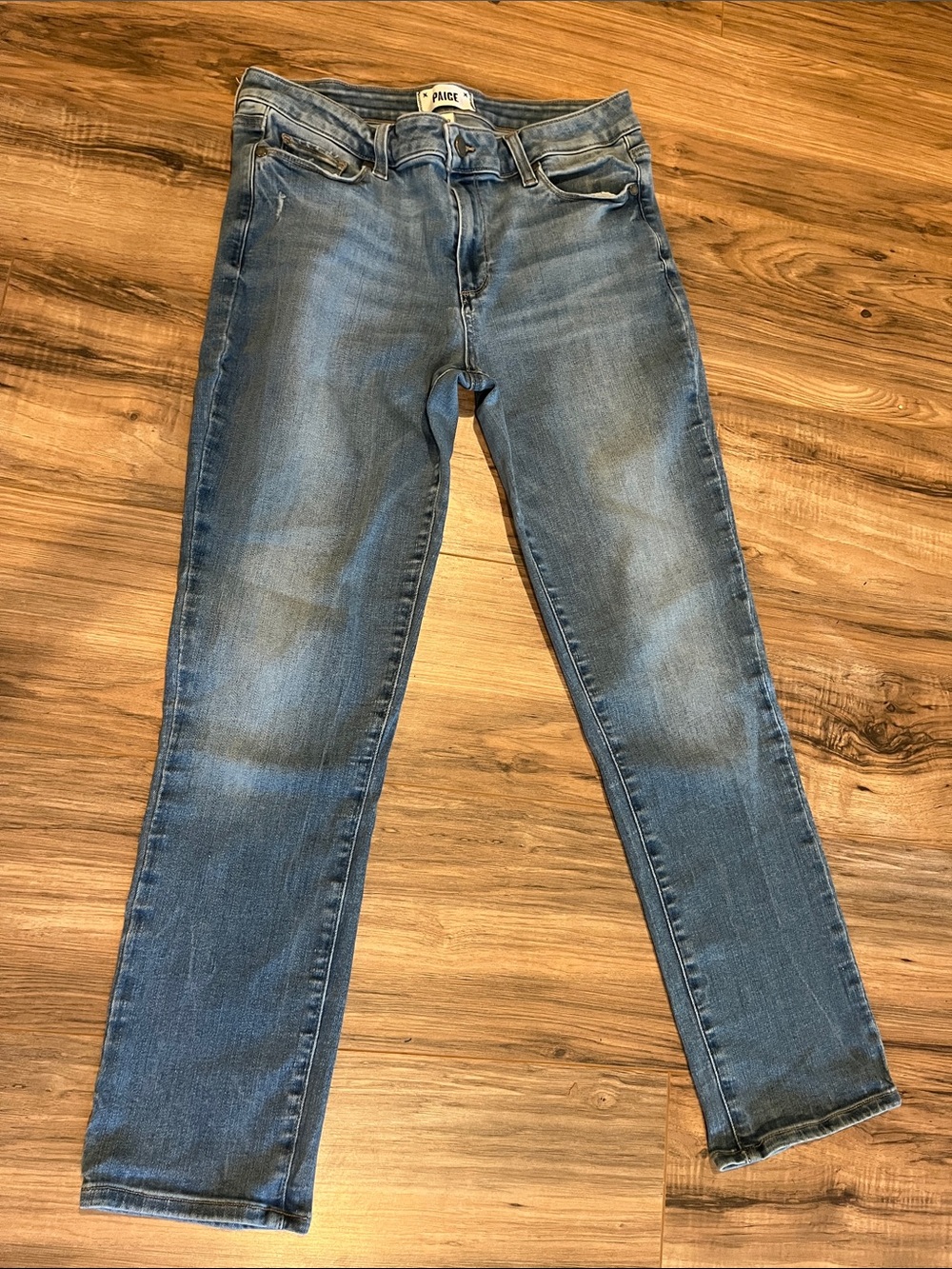 PAIGE Light Blue Slim Straight Jeans